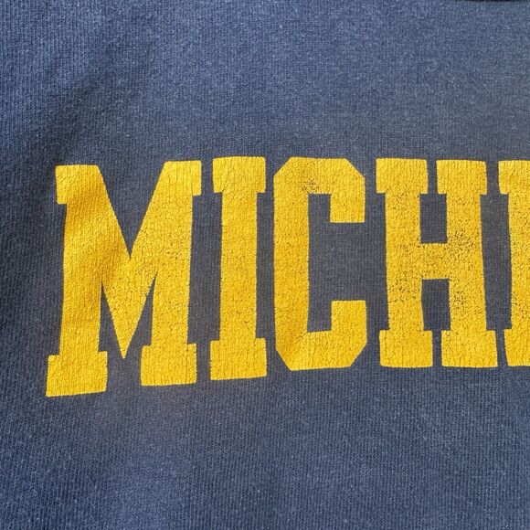 Vintage 80s Michigan Wolverines Shirt Men's Large USA Pullover Crewneck Champion - Picture 15 of 16